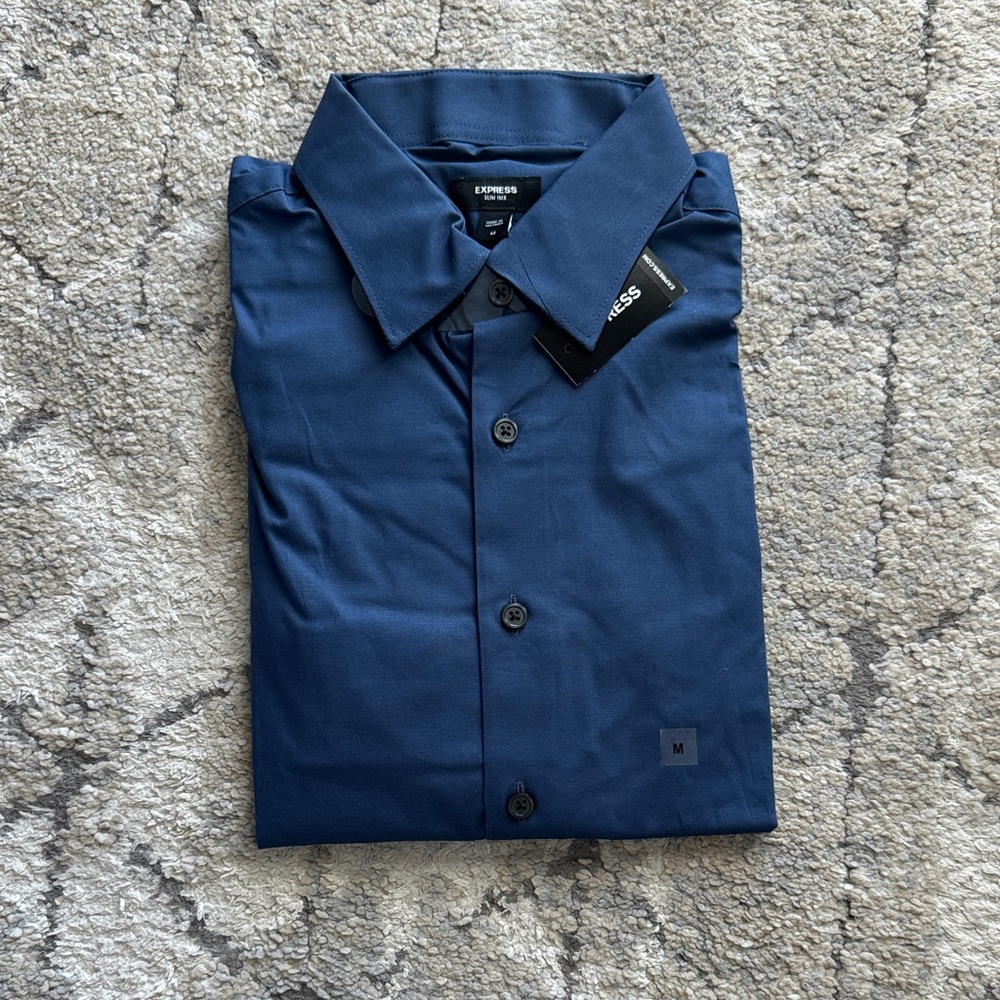 Express Men's Navy Dress Shirt